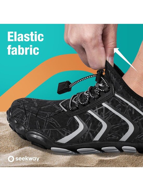 ?Men\'s Gradient Black Spandex Low Top Quick Dry Comfortable Lace up Shoes